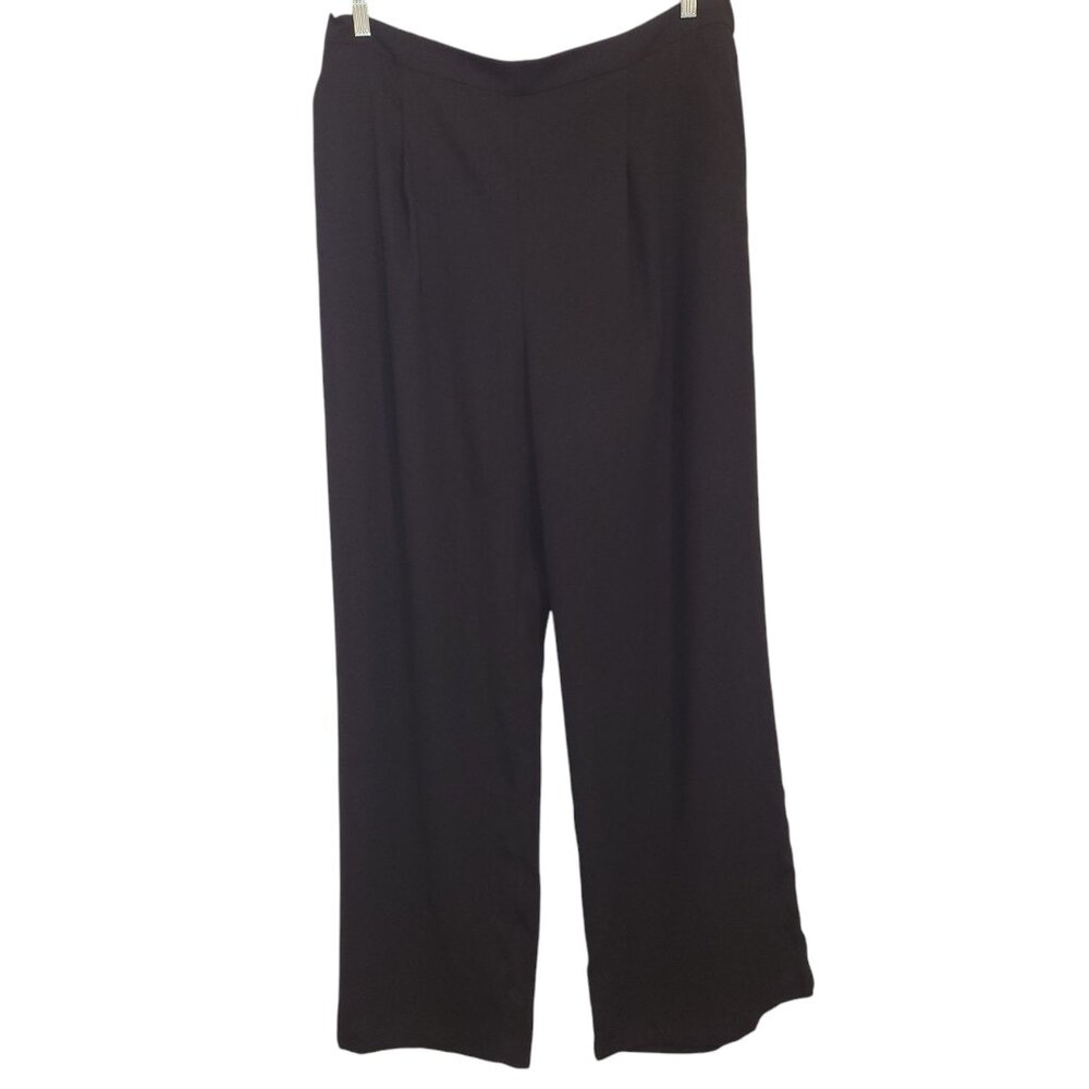 NWT Nordstrom Rack Wide Leg Black Pull On Pants Size XXL